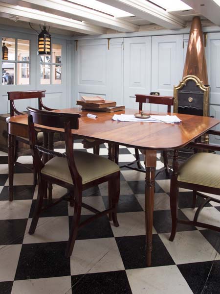 Table,Captain's Cabin,HMS Victory,Portsmouth Historic Dockyard